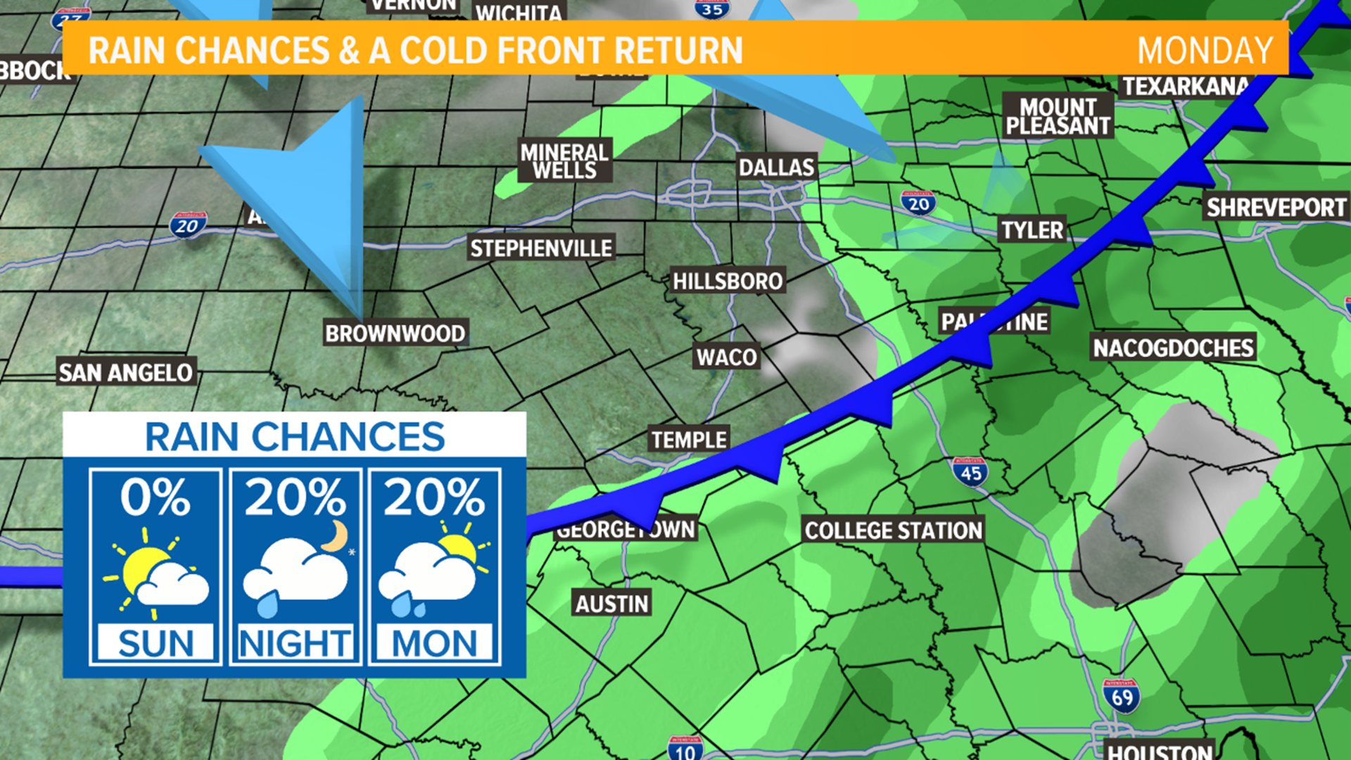 Your local weather forecast, updated daily by the KCEN Weather Team.