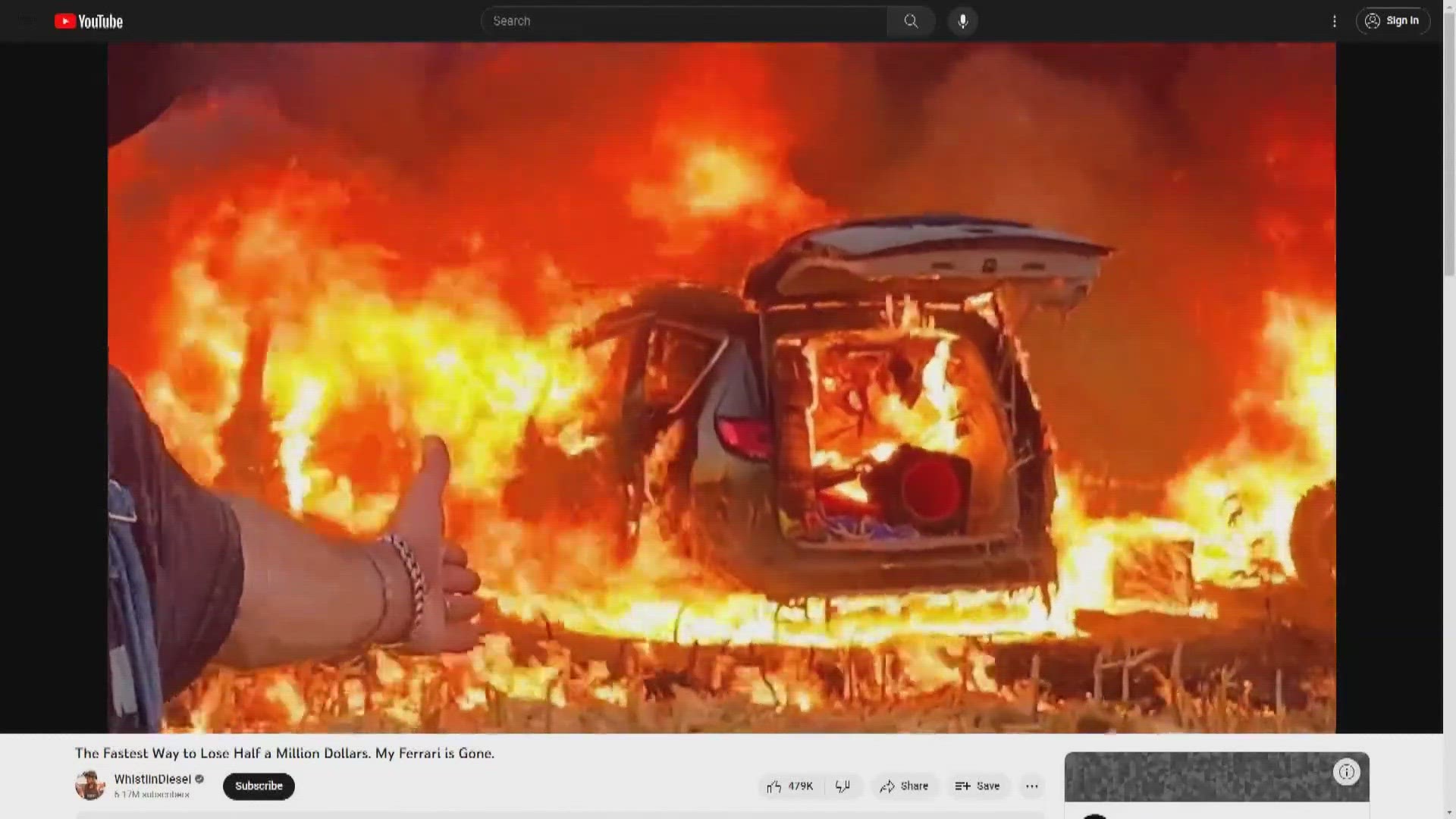 Ferrari, van catch on fire in viral Waco  video