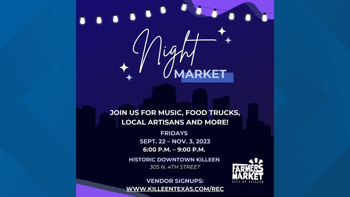 Killeen, Tx News Farmers Market returns as Night Market Friday
