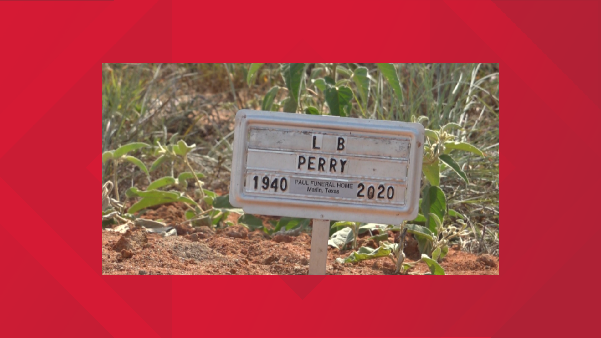 The Sheriff's Department received a call about a 'disturbed grave' at the Shady Grove Cemetary in Kosse Monday morning. The grave longs to Reverend LB Perry.