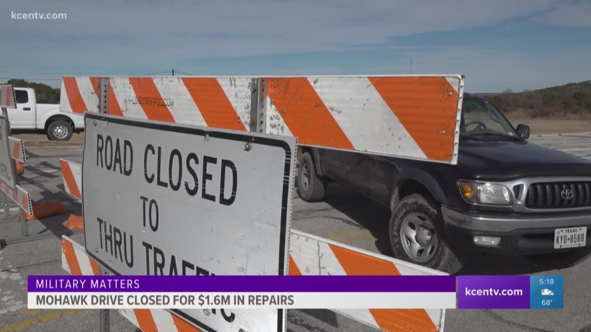 Fort Hood officials say Mohawk Drive was beat up during construction to the runway at Killeen Fort Hood Regional Airport and Robert Gray Army Airfield.