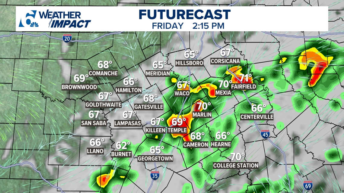 Chance of showers and thunderstorms Friday across Central Texas | Weather Impact Alert