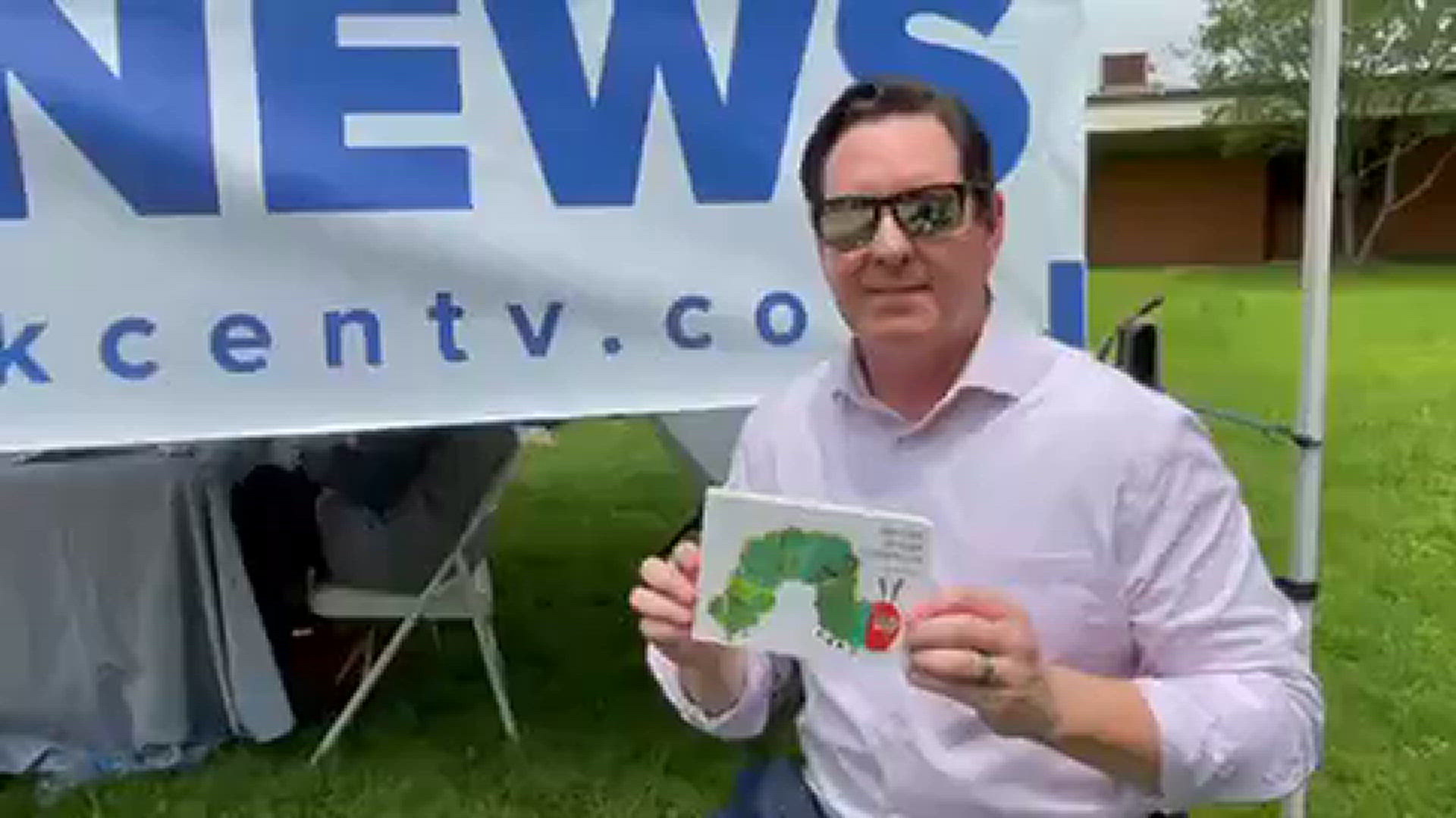 6 News Anchor Kris Radcliffe reads the book the Very Hungry Caterpillar at the 6 News Book Drive!
Credit: Jacob Wallin