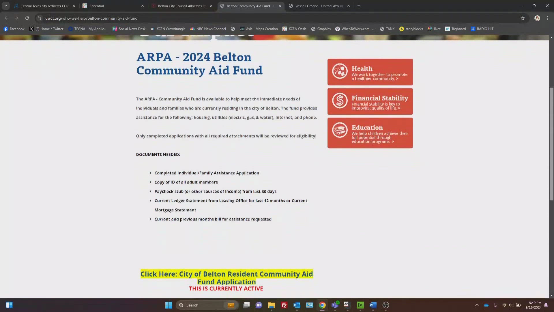 The city council did a similar thing in 2022, when they allocated $300,000 to the United Way of Central Texas to help residents with rent and utility payments.