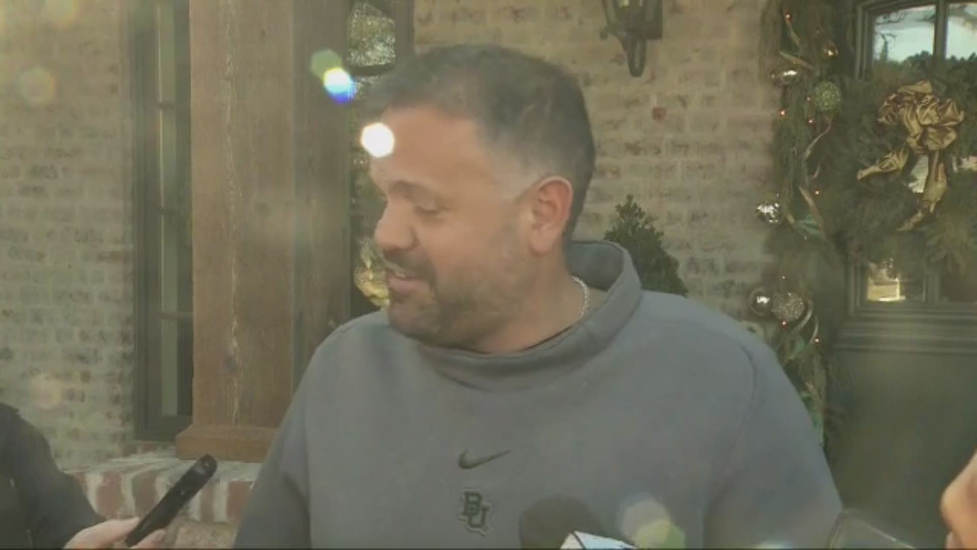 Matt Rhule talks about his decision to leave Baylor for Carolina Panthers.