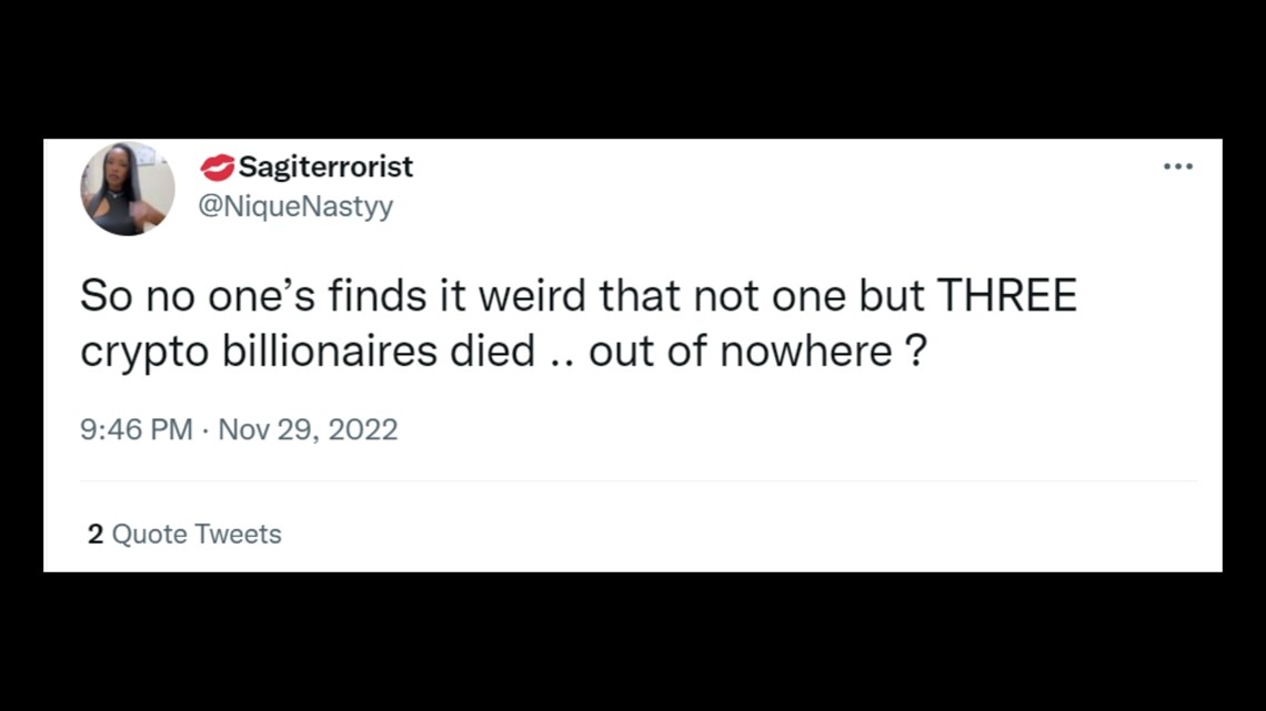 crypto billionaire dead tweet