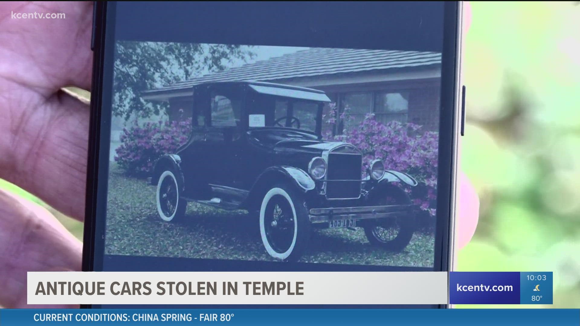 A couple came in from East Texas to enjoy an event featuring the antique cars, but it turned into a hunt for the suspect who stole the trailer and two cars.