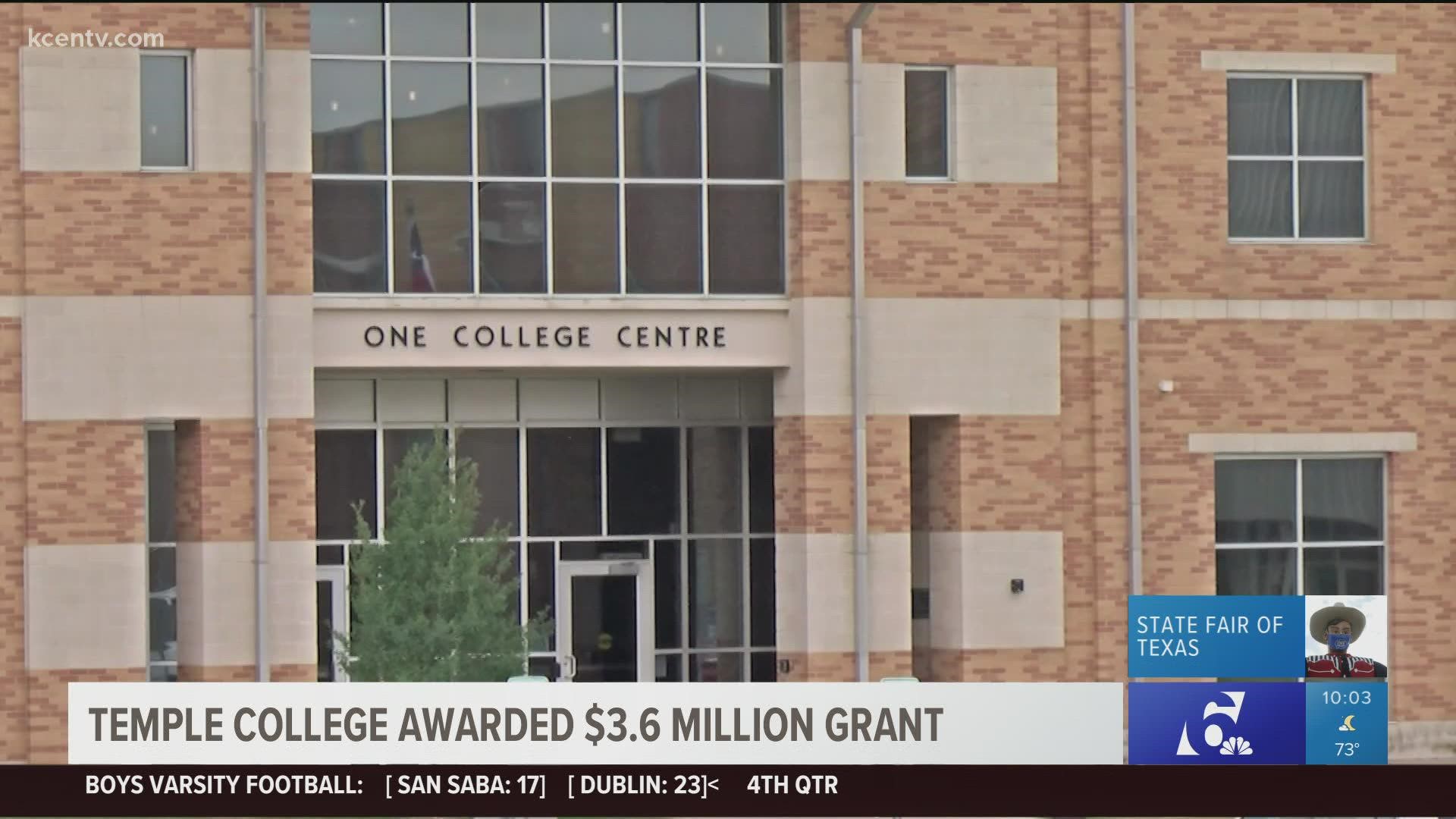 Temple College receives 3.6 million grant from U.S. Department of