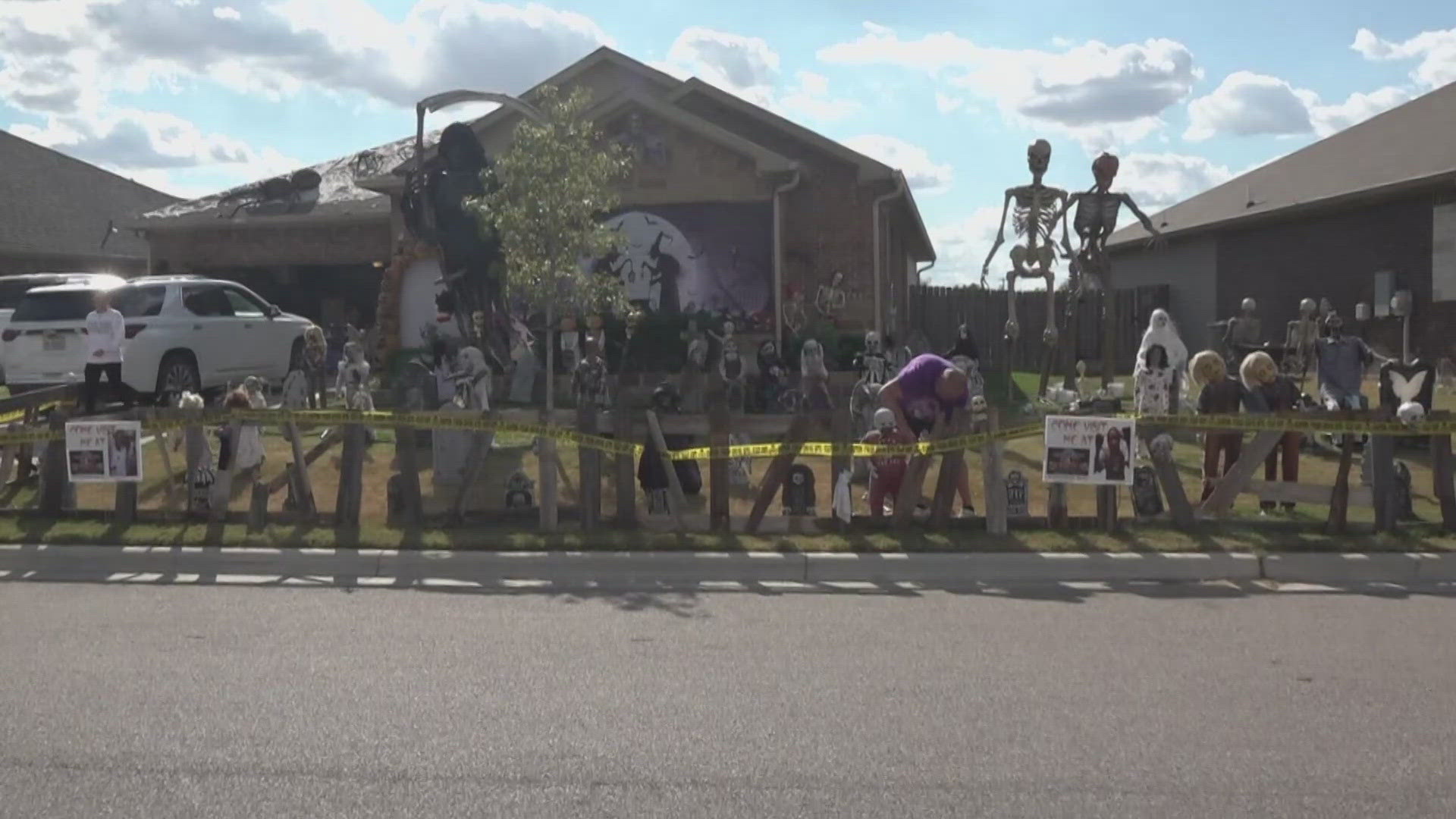 Kevin Keener has put on an at-home Halloween display for 30 years in Central Texas.