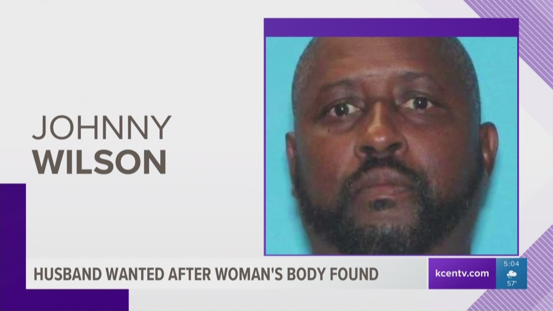 Navarro County Sheriff's officers said the decomposed body of 29-year-old Charine Marie Wilson was found last week, and now officials are searching for her husband in connection to her death.