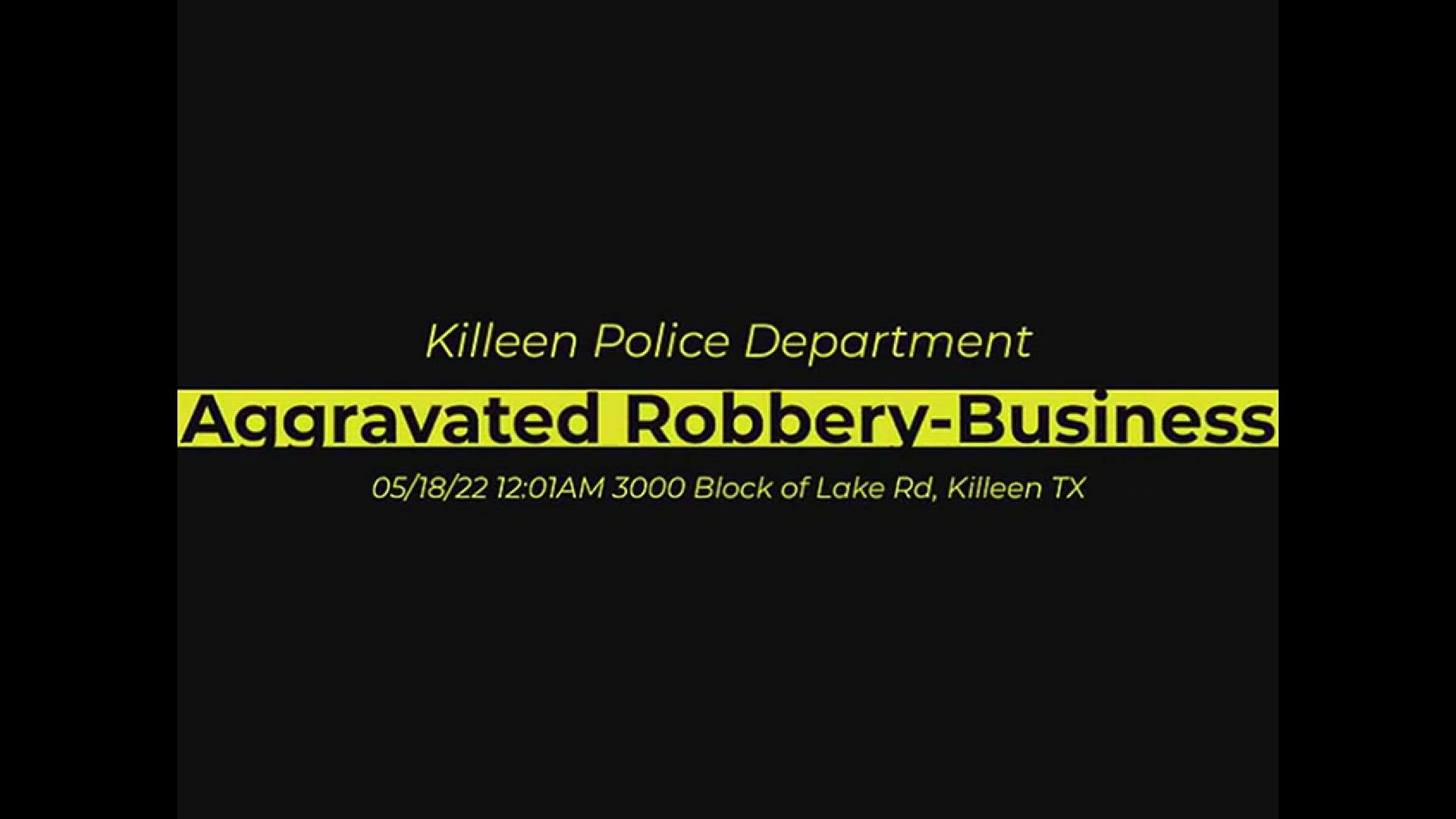 The Killeen Police Department Robbery-Homicide Unit is asking for your help identifying a suspect in an Aggravated Robbery of a Business.