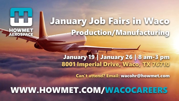 January Job Fairs start Wednesday for Howmet Aerospace Waco Operations