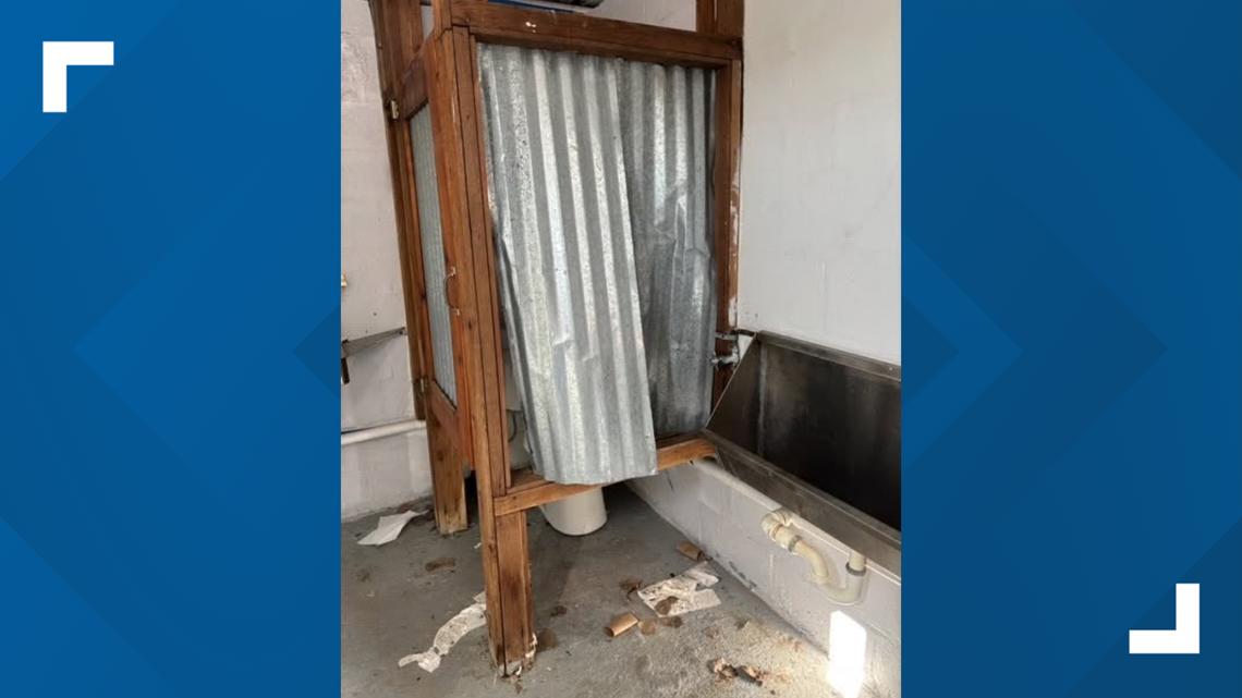 Restroom at Trojan Park in Troy vandalized