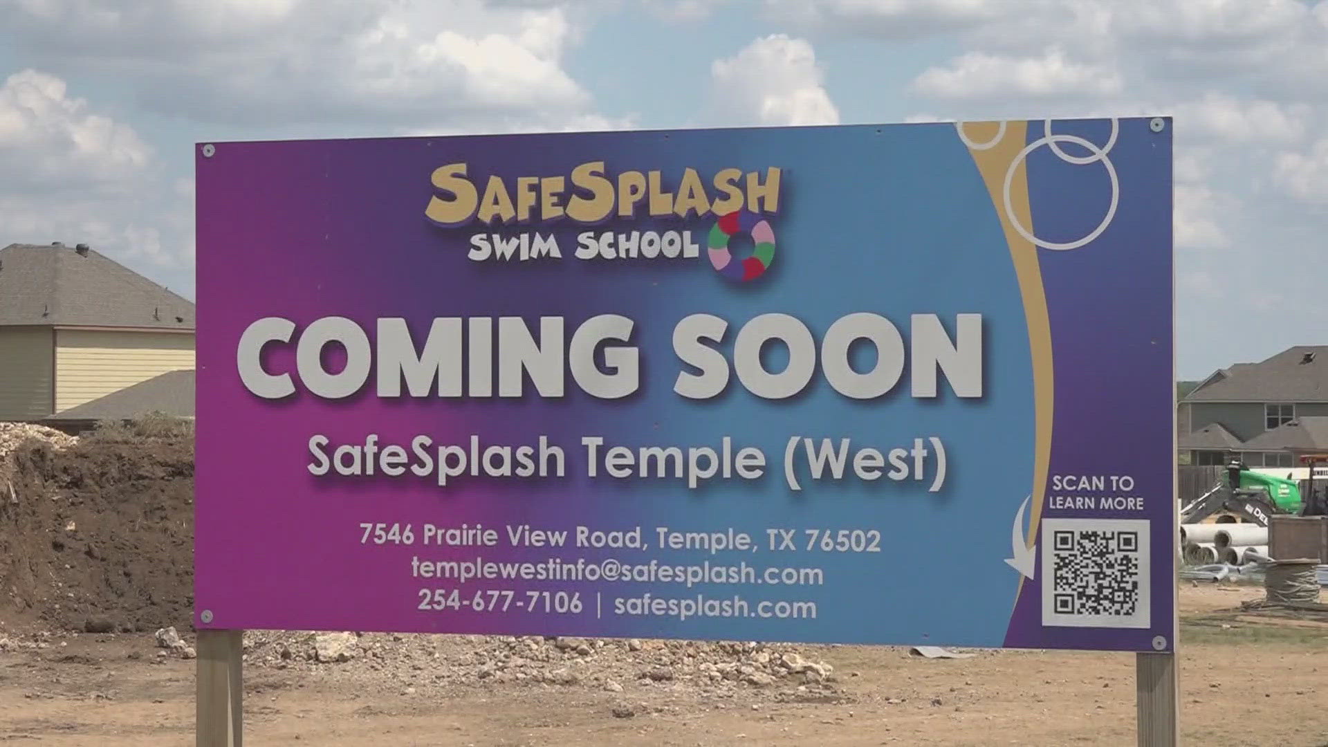 Safe Splash Swim School is scheduled to open at the end of 2024. It will offer swimming instructions, two restaurants, and a dog grooming service.