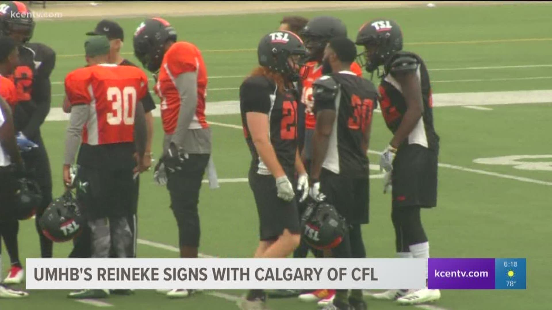 UMHB's Keith Reineke also has signed with Calgary. 