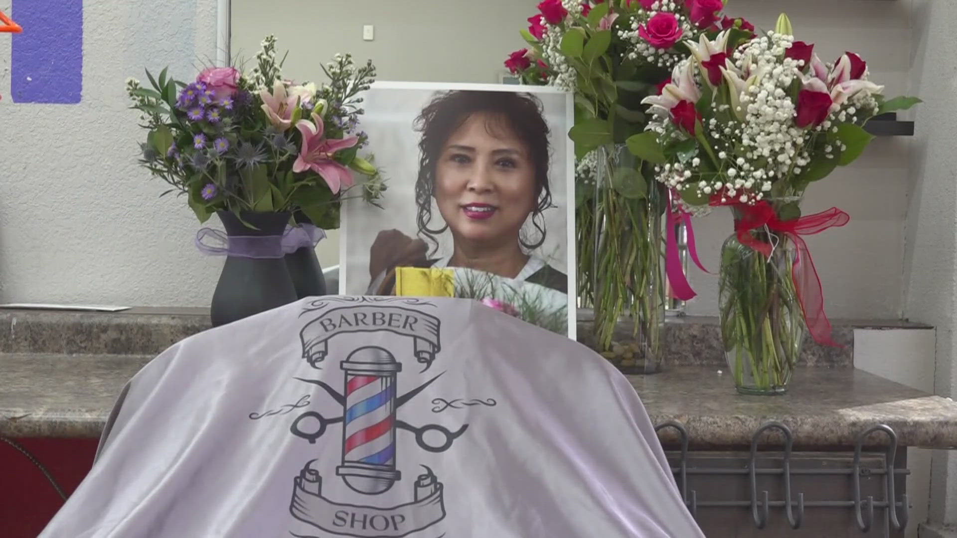 Carcano's family and longtime clients gathered to honor her 30-year legacy of service with a fundraiser at her barbershop, "Klean Cuts" in Killeen.