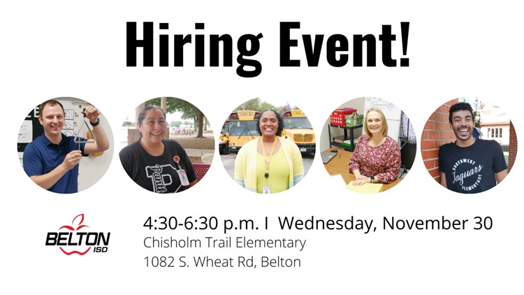 Belton ISD hosts job fair: Looking for teachers, substitutes and more