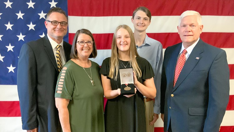 Midway High senior awarded the Congressional Award Bronze Medal by U.S. Congress