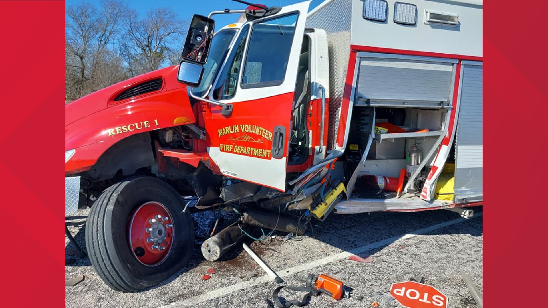 Marlin, Tx News Fire truck crash, no injuries reported