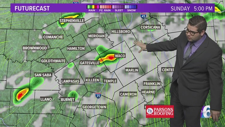 Another Round of Storms Sunday with First 90s To Follow | Central Texas Forecast