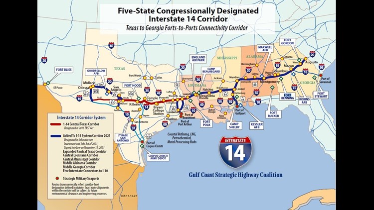 Five-State Interstate 14 Designation Now Final | kcentv.com