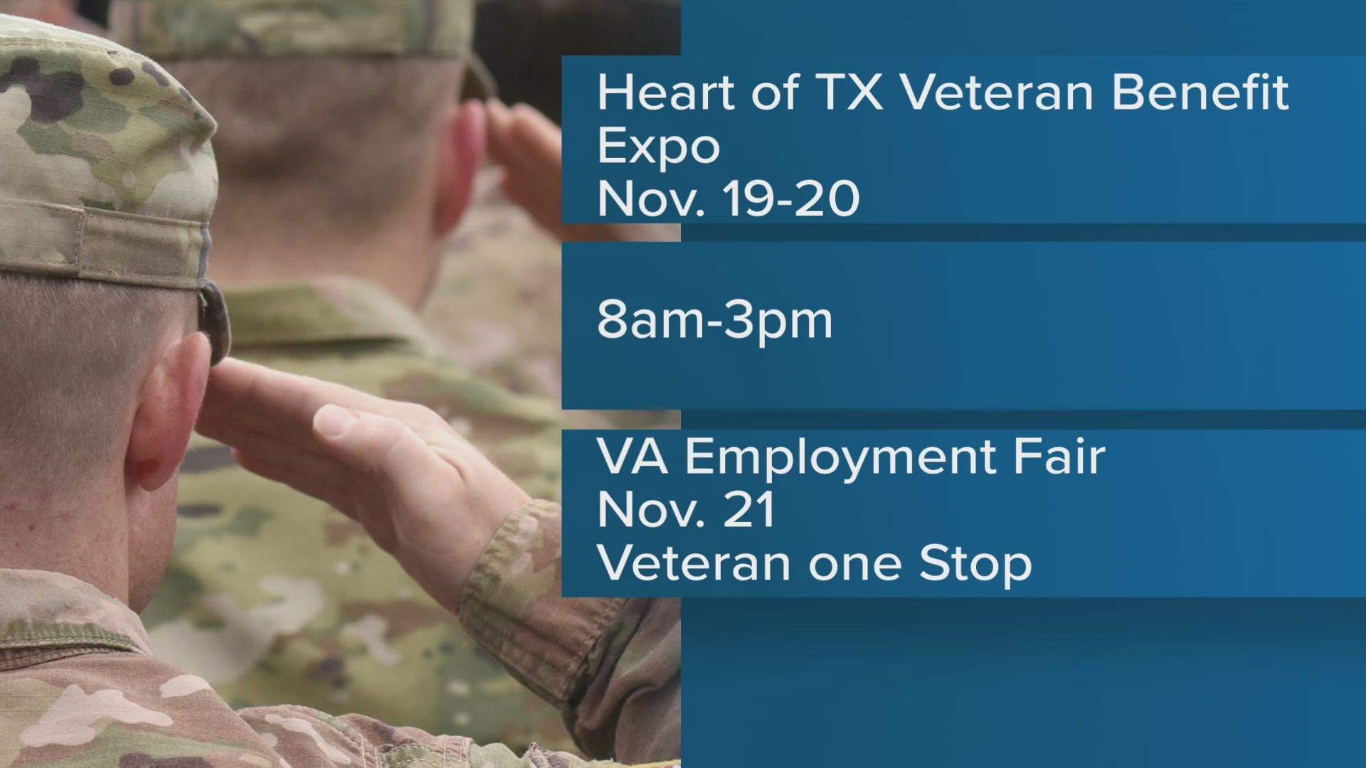 The event will reportedly help veterans file benefit claims, speak with representatives, network with employers and more.