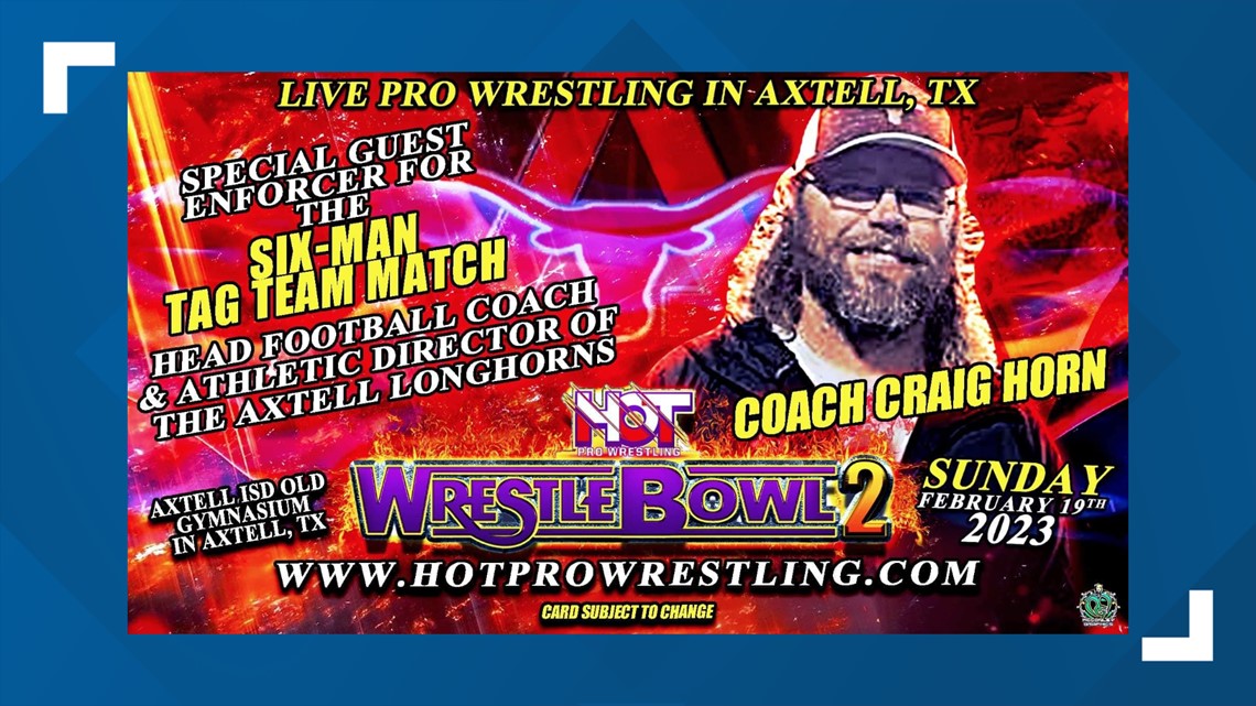 WrestleBowl 2 in Axtell to feature Head Football Coach Craig Horn