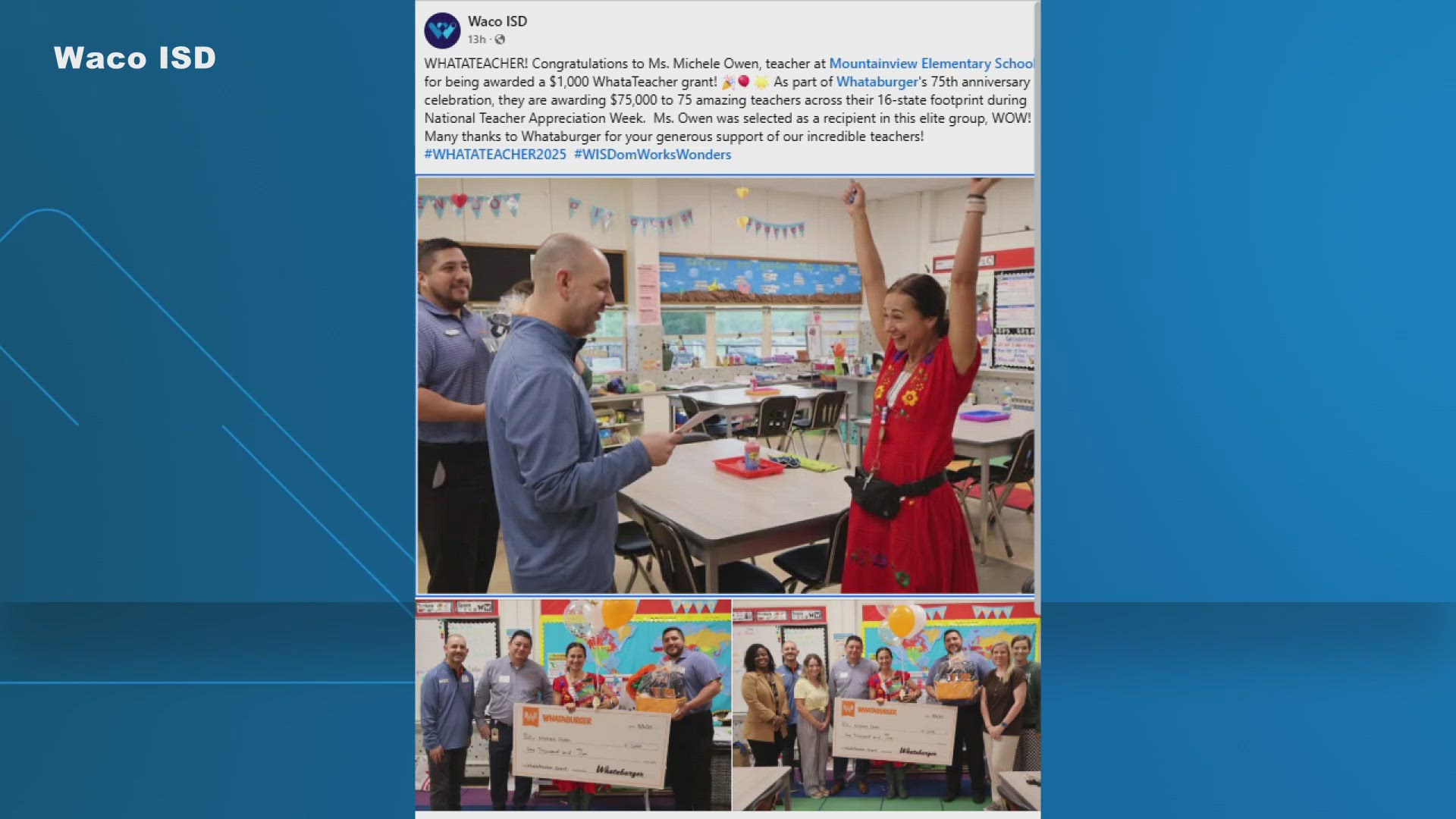 The grant awards $1,000. 