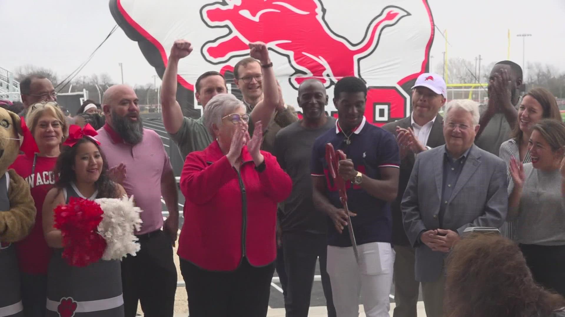 The stadium was unveiled by Waco High School.