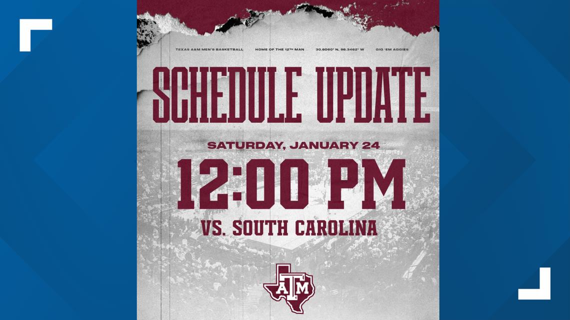 Texas A&M Men's Basketball moves up game tip-off time