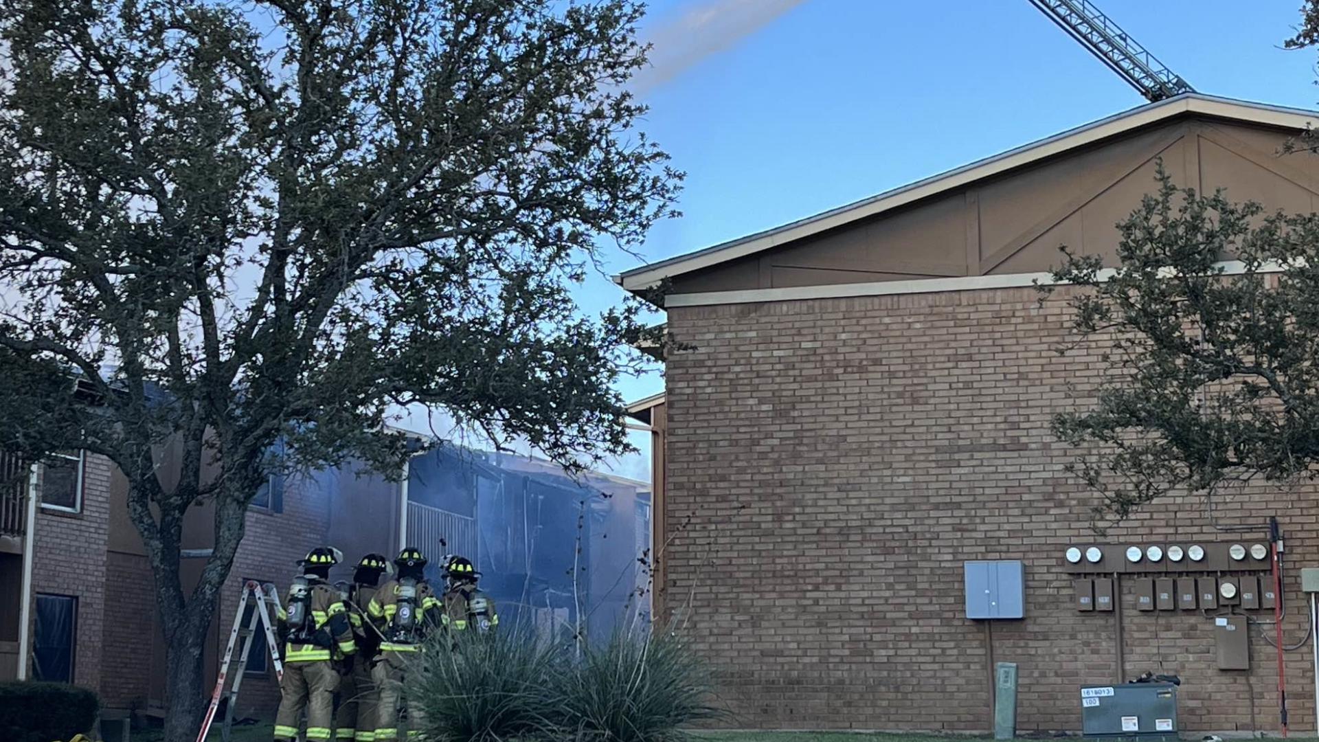 Copperas Cove firefighters battle blaze at Willow Creek Apartment complex.