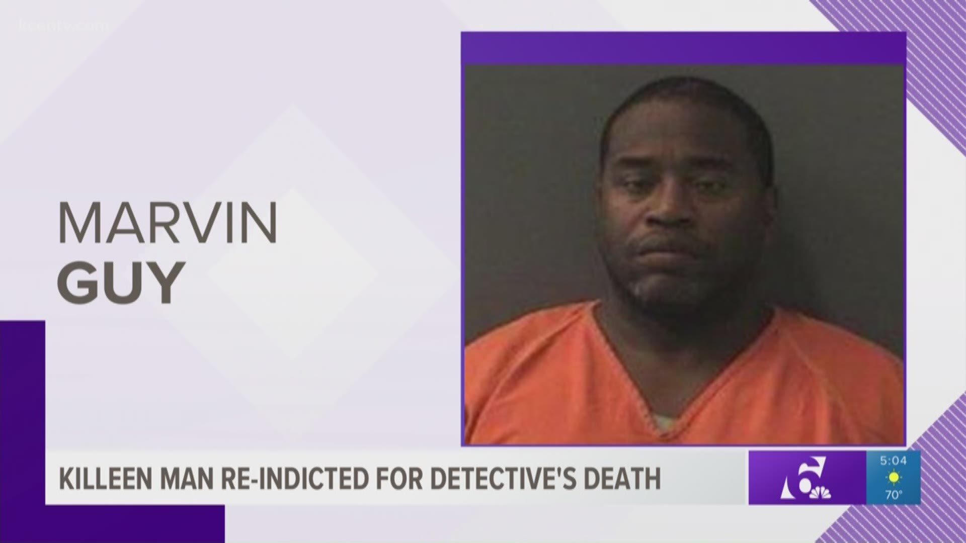 Marvin Guy is accused of shooting Detective Charles Dinwiddie to death in 2014 while the detective served a warrant for Guy's arrest.