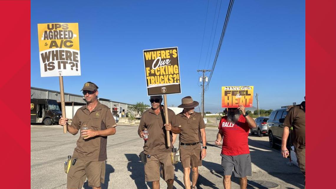 Belton, Texas: UPS workers protest after driver's death