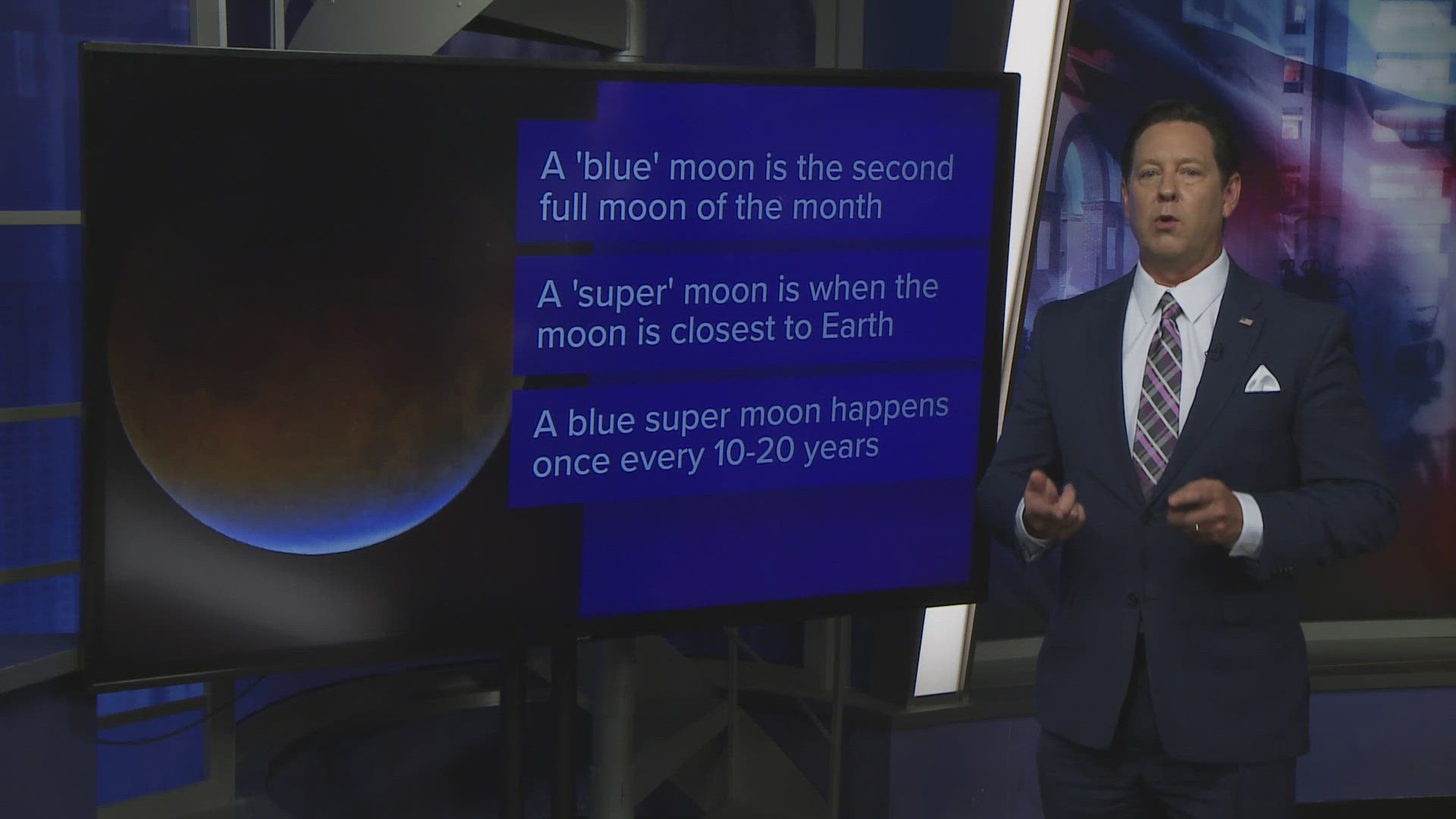 According to NASA, a blue supermoon appears only every 10-20 years, so if you miss it, the next time may be January 2037.