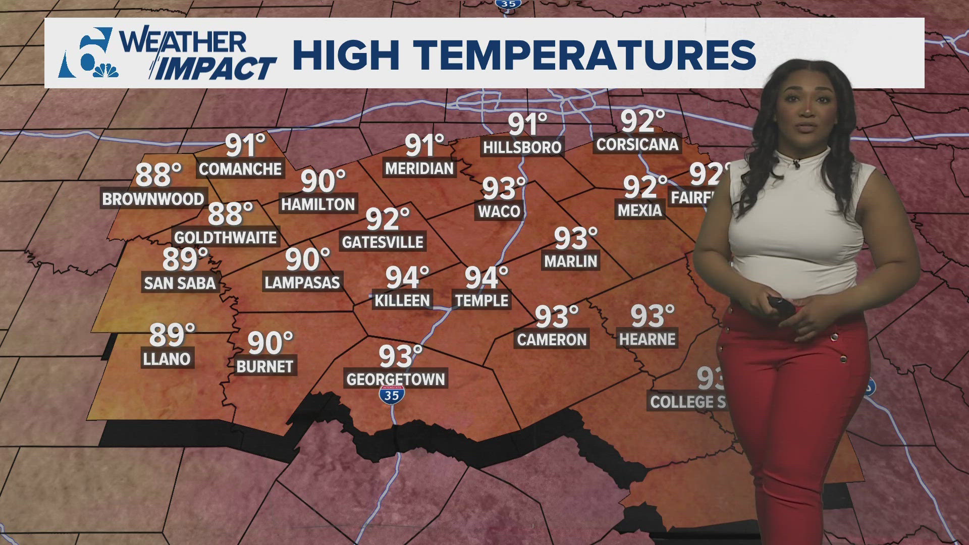 Triple digits possible early next week. 
