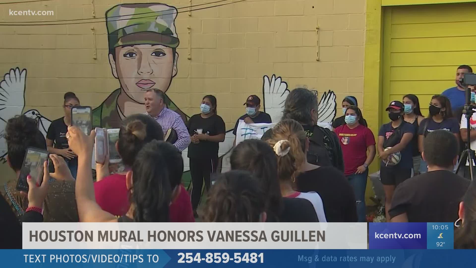 The muralist in Houston who painted the piece also previously created a mural to honor George Floyd.