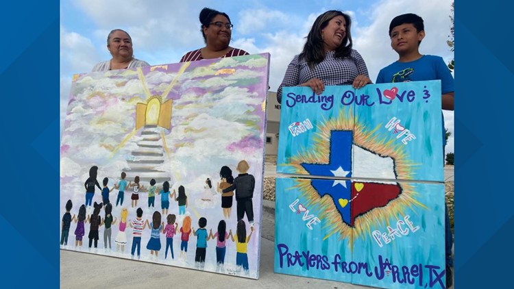 Killeen residents send off paintings, other mementos for Uvalde victims' families