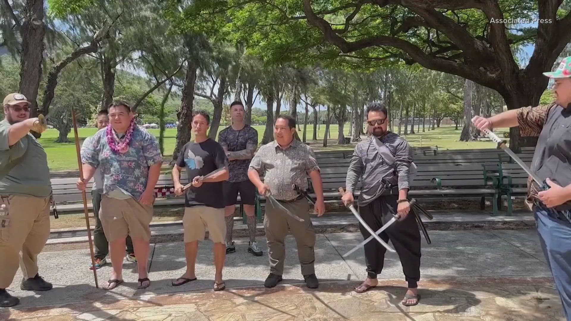 After Hawaii loosened its weapon laws, some 2nd Amendment advocates have been walking the streets with axes, swords and other non-firearm weapons.