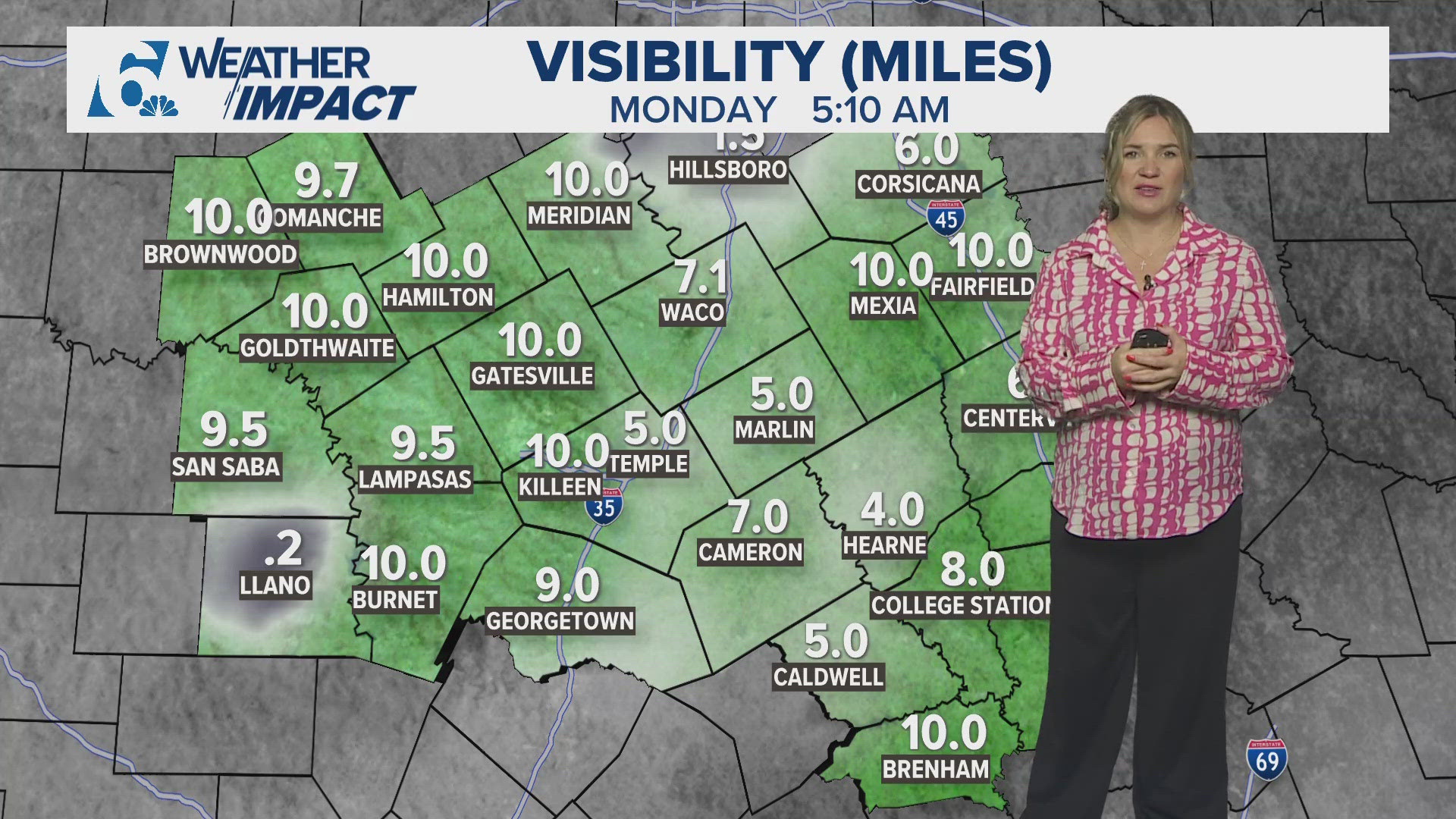 A cold front will cross Monday night