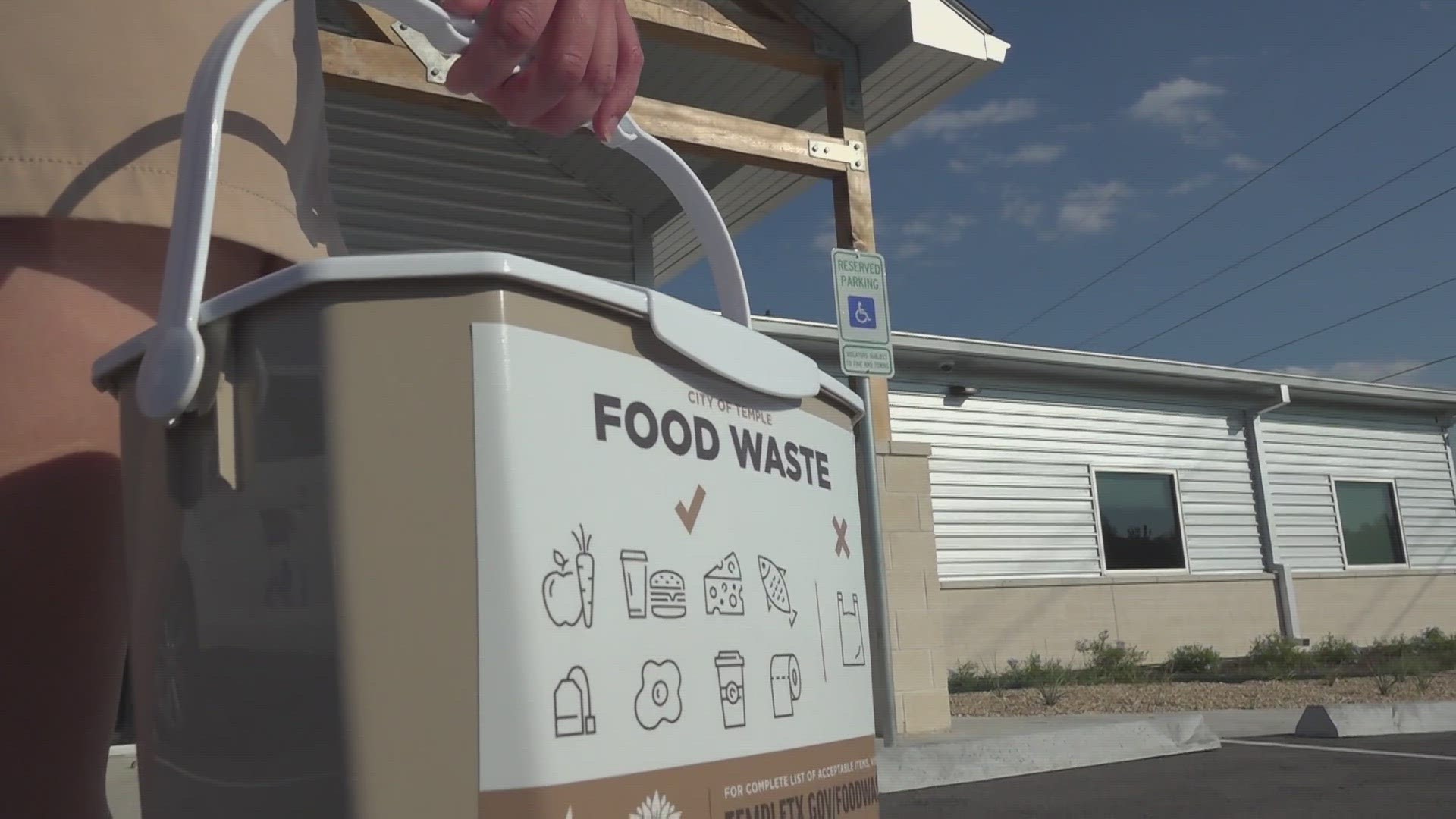 Residents can pick up a free bin from the city to dispose of food waste, which the city says will reduce food waste and methane emissions.