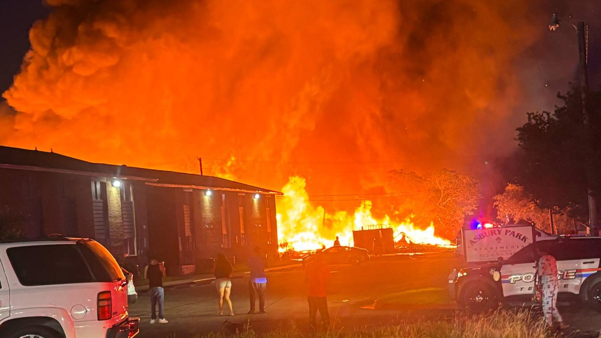 A major fire off Industrial Blvd. in Temple