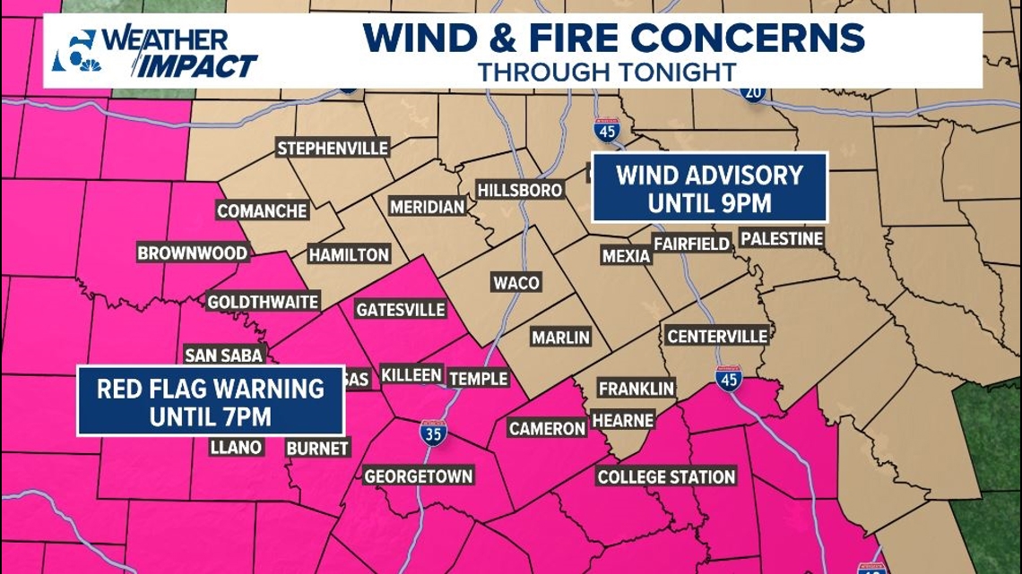 Central Texas Weather | Severe storms, strong winds possible overnight ...