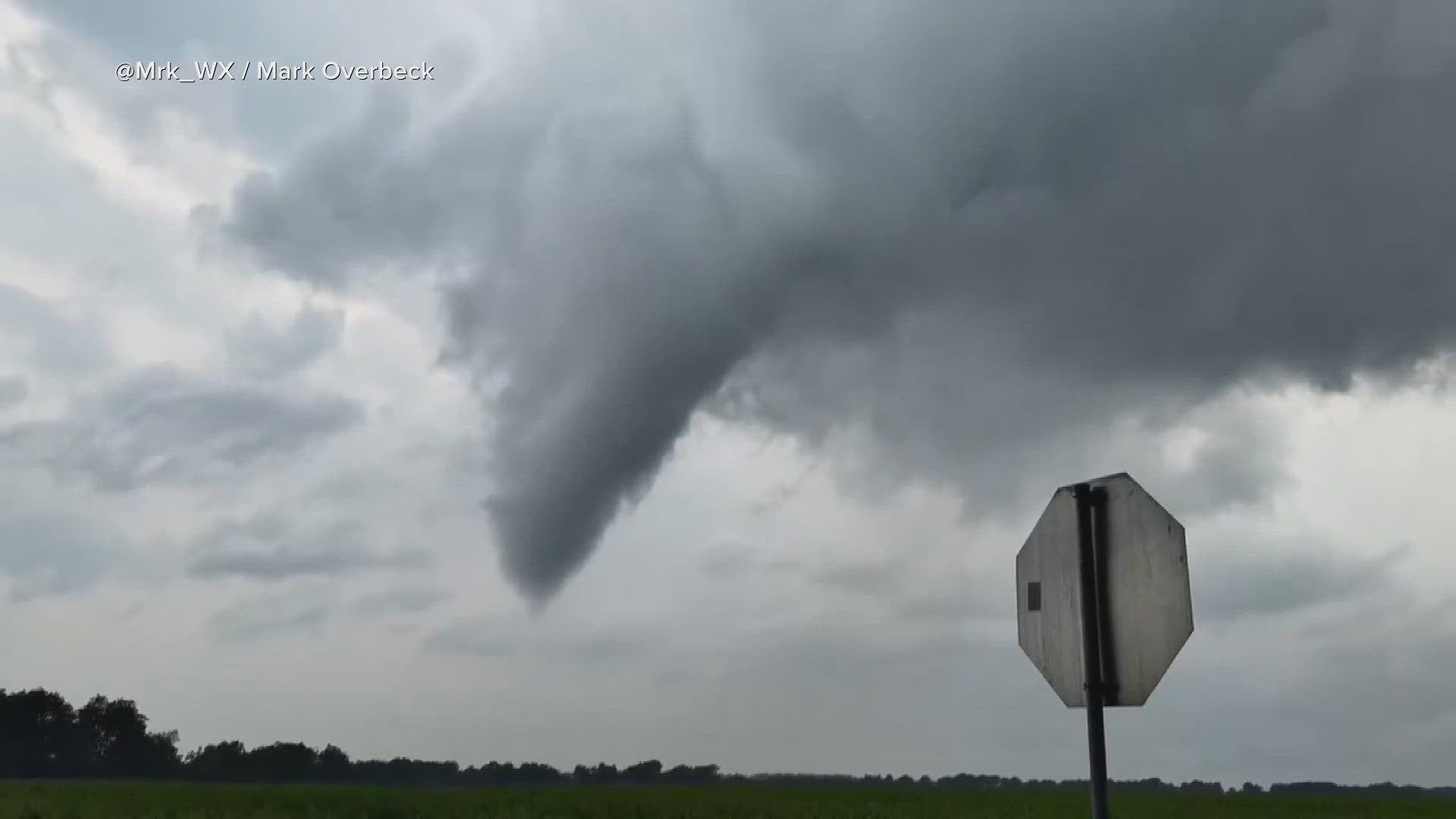 Videos shot by Mark Overbeck show funnel clouds around Chilton and Reagan.