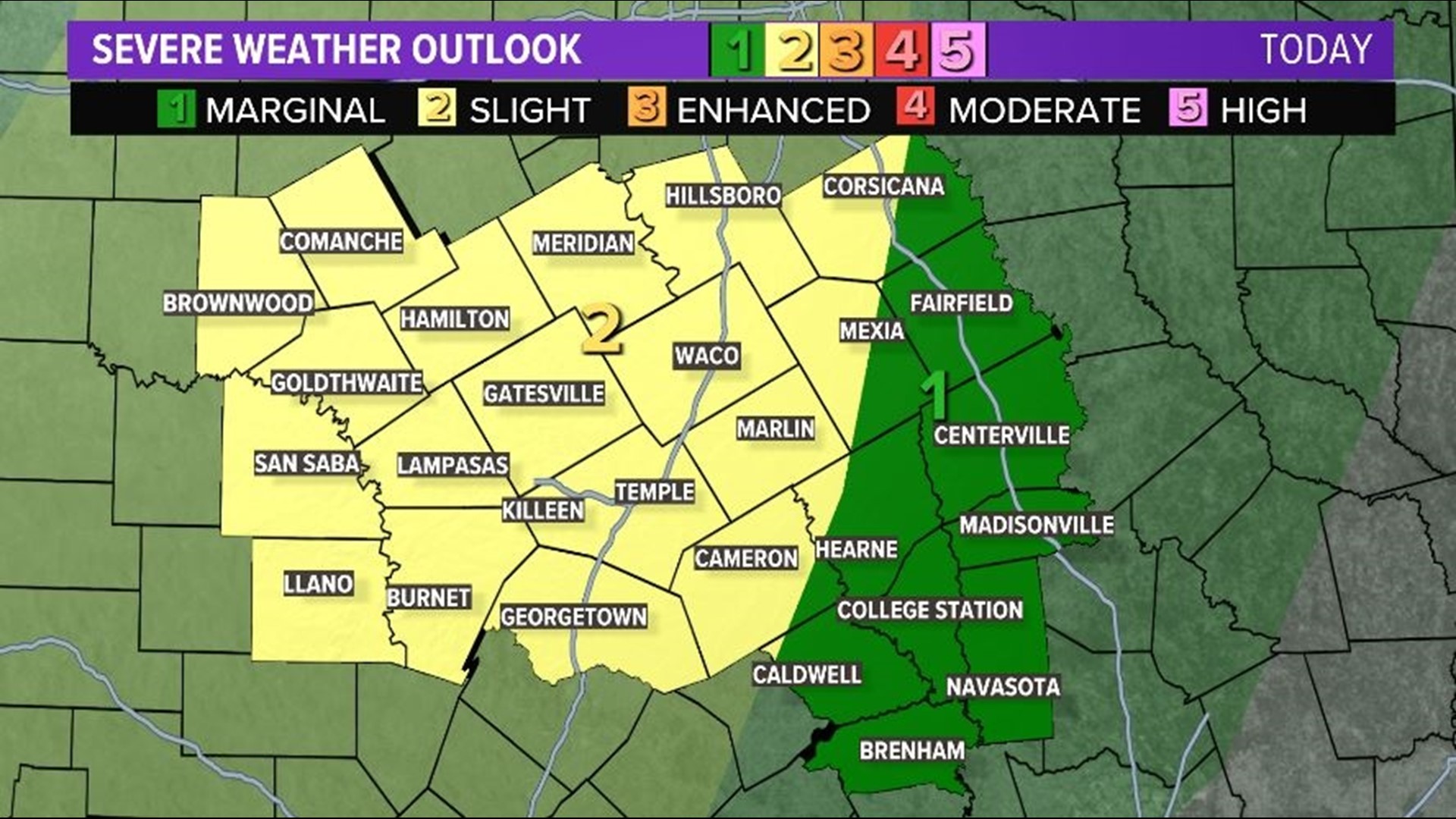 Central Texas Forecast Severe storms possible Thursday night