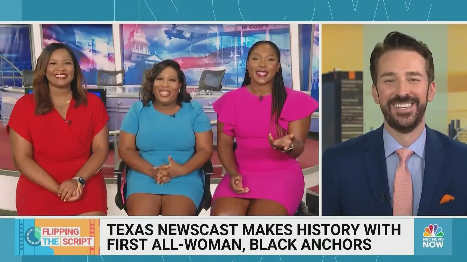 6 News' Taheshah Moise, Jasmin Caldwell, and Ashley Carter 'Flip the Script' of history by becoming the first all black female anchor news team in the USA.