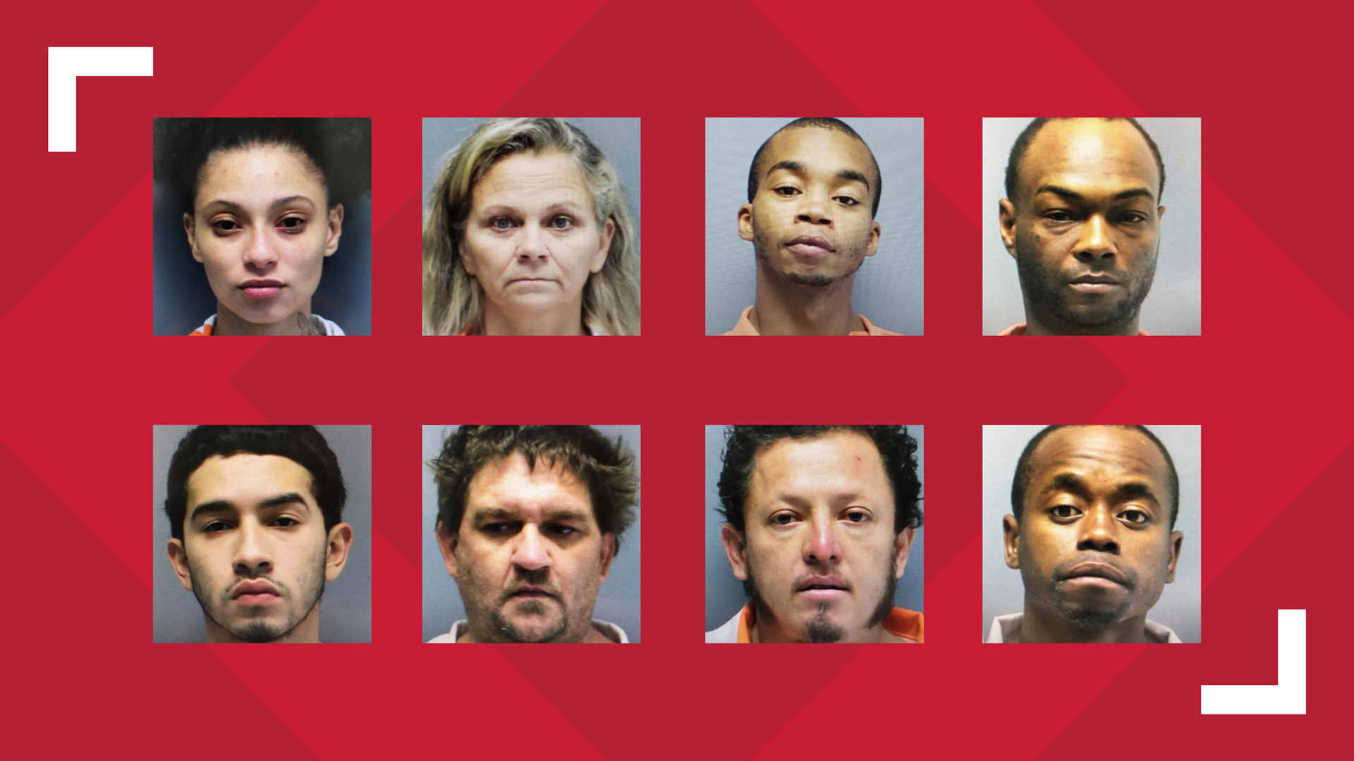 Eight people were arrested after deputies served a searched warrant on a residence described as a "7-Eleven" for drug sales.