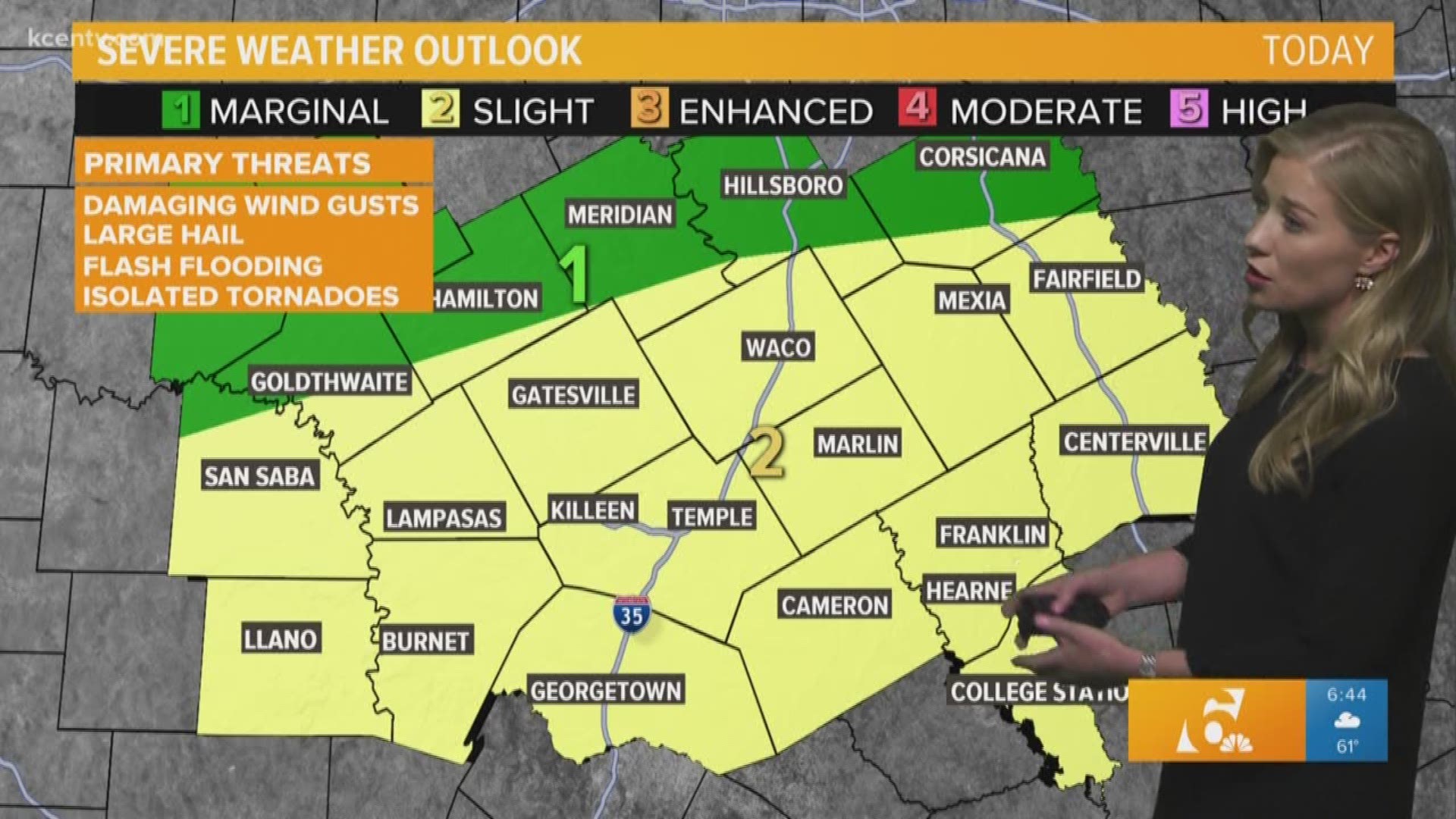 Forecast for Wednesday, April 24, 2019.