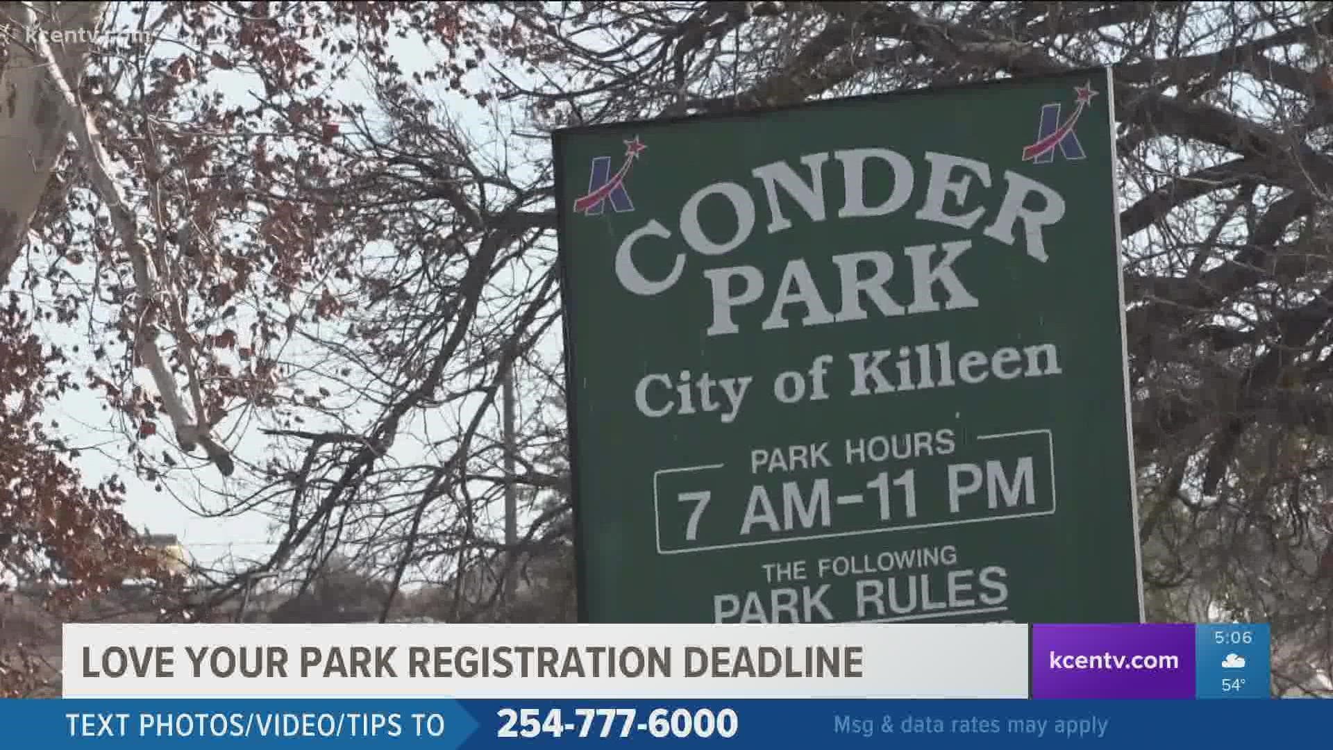 Killeen's Conder Park is in need of some lovin' for Love Your Park Day. The city is looking for volunteers for park restoration.