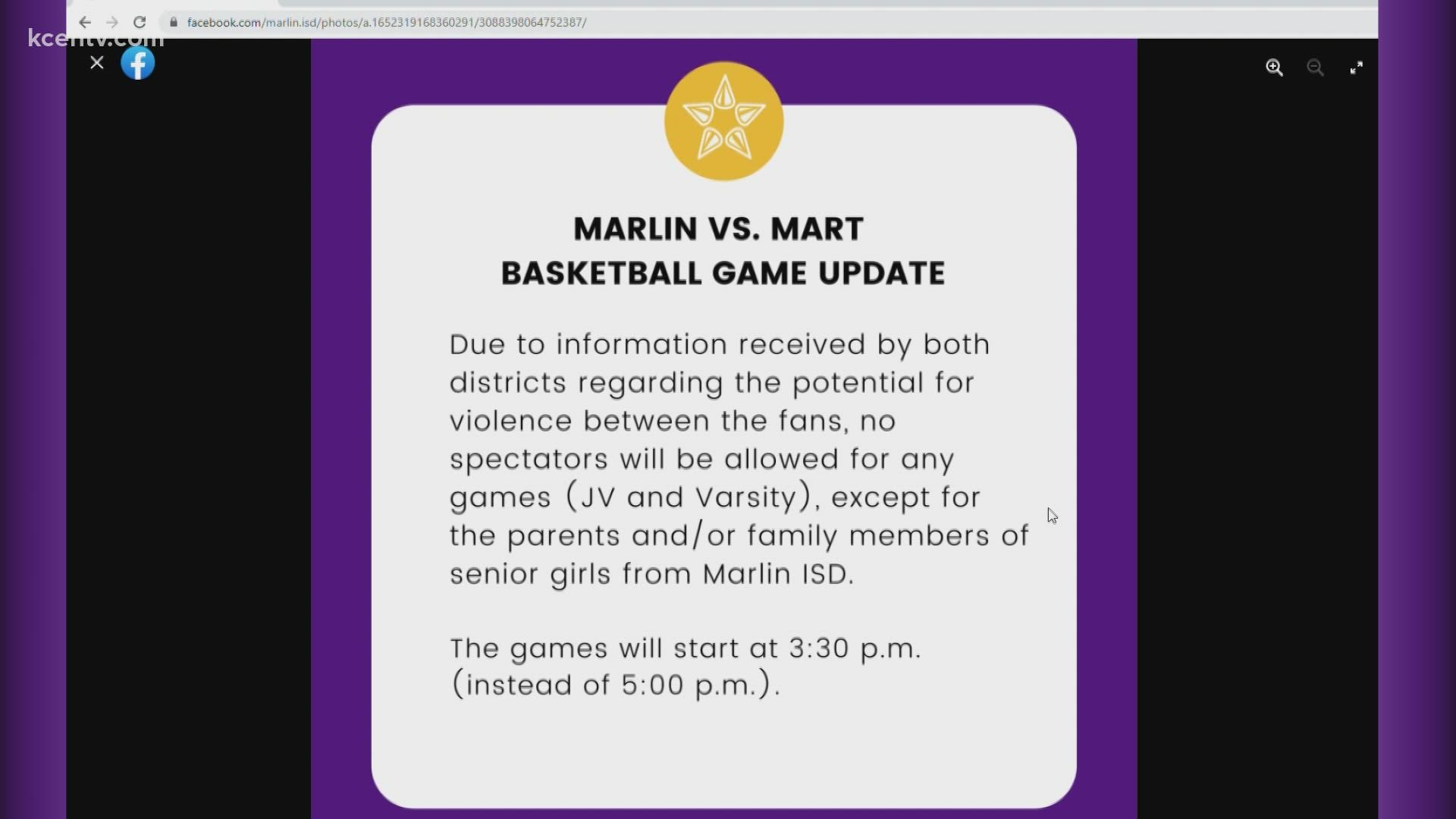 Marlin, Copperas Cove and Mart are among several Central Texas schools that have banned non-residents from attending basketball games.