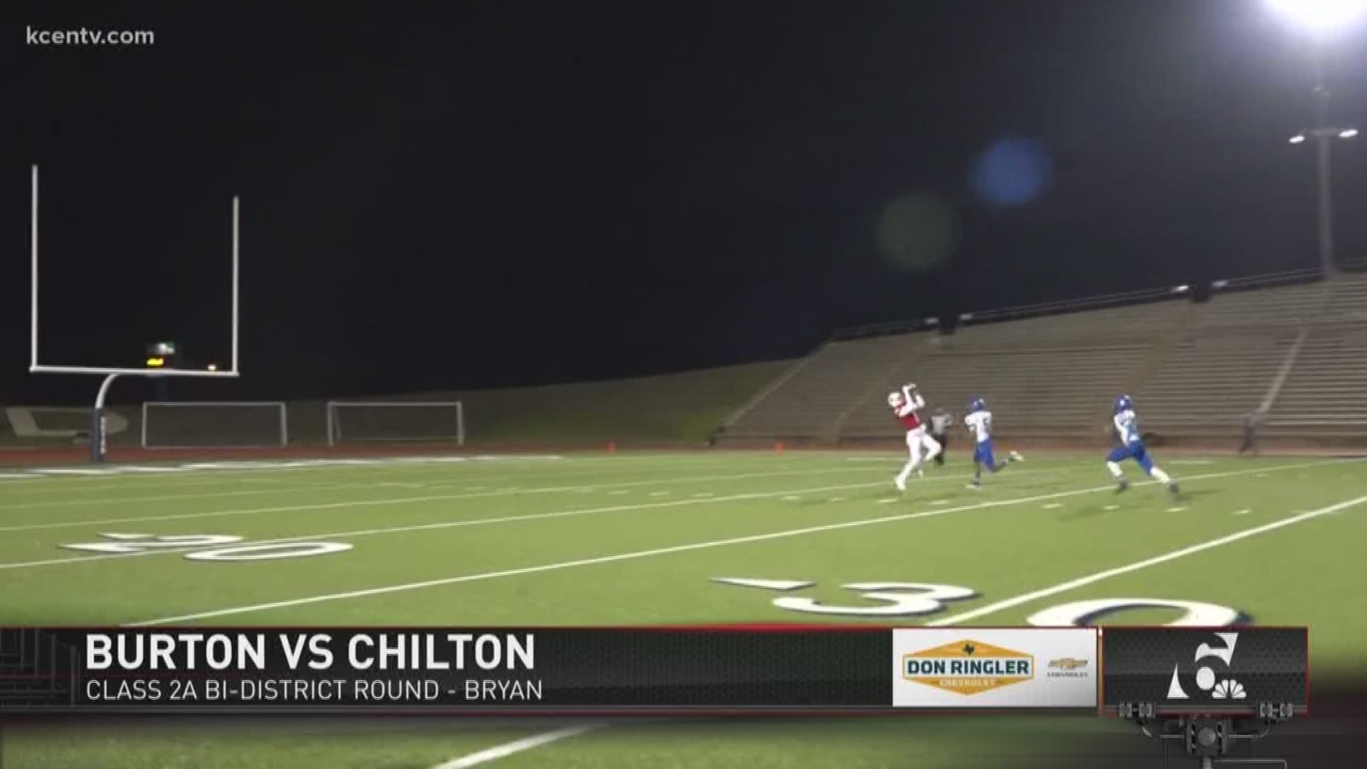 Burton kicked Chilton out of the playoffs in a 59-13 beat down.